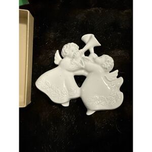 HAVILAND LIMOGES 1983 The Trumpeting Angels Ornament Porcelain Christmas